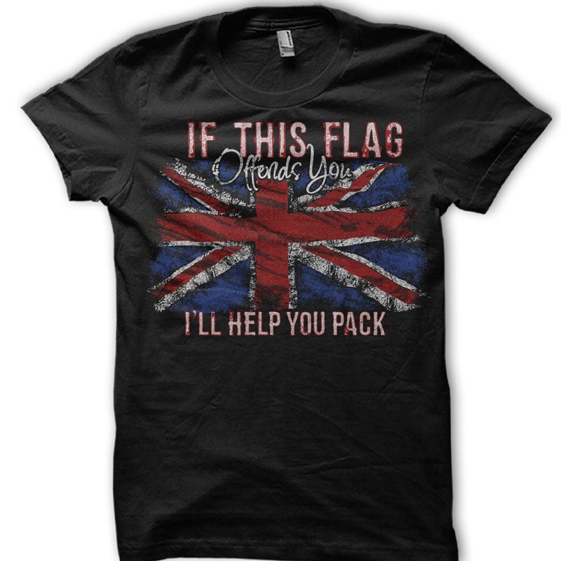 In this flag offends you t shirt design for download