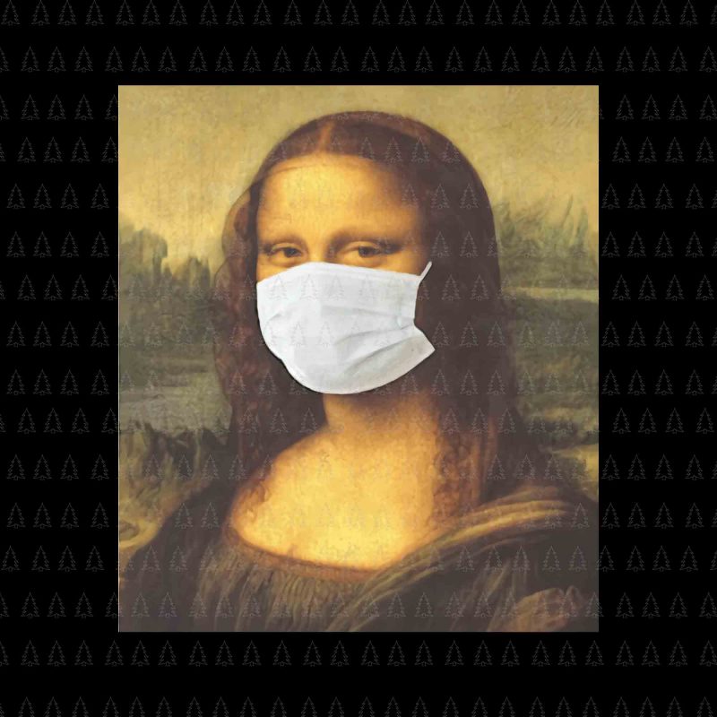 Mona lisa mask PNG, Mona lisa mask vector, Mona lisa mask JPG, Mona lisa mask design tshirt, Mona lisa design ready made tshirt design
