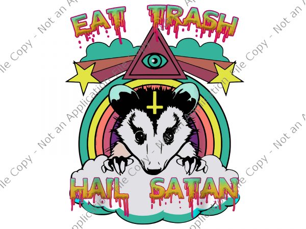 Eat trash hail satan png, eat trash hail satan vector, eat trash hail satan, eat trash hail satan raccoon funny t shirt design template Eat trash hail satan png, eat trash hail satan vector, eat trash hail satan, eat trash hail satan raccoon funny t shirt design template