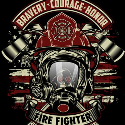 Fire fighter shirt design png