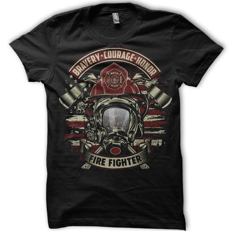 fire fighter shirt design png