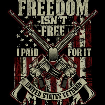 Freedom isn’t free i paid for it t shirt design template