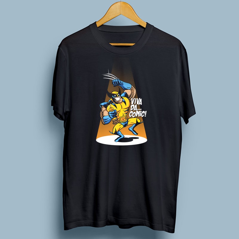 VIVA DA COMIC t-shirt design for commercial use