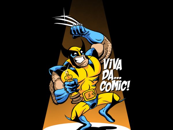 Viva da comic t-shirt design for commercial use