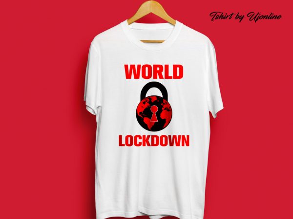 World lockdown corona virus t-shirt design for sale