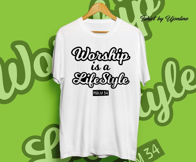 worship is a lifestyle Bible Verse shirt design png t-shirt design for ...
