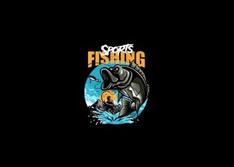 Sport Fishing Vector t-shirt design