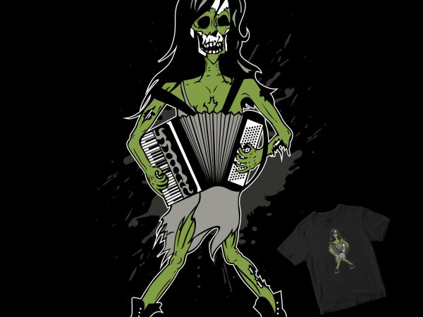 Zombie accordion buy t shirt design