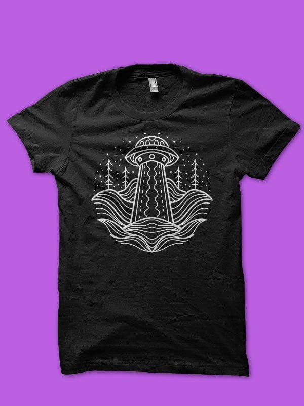 alien coming tshirt design