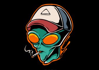 chill alien buy t shirt design