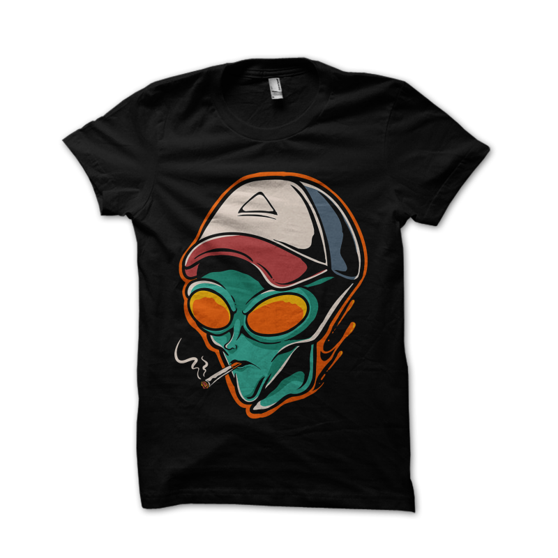 chill alien buy t shirt design
