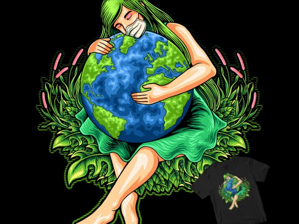 Protect the world of virus t-shirt design png