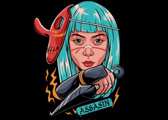 Assasin t-shirt design for commercial use