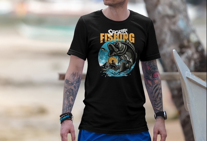 Sport Fishing Vector t-shirt design - Buy t-shirt designs