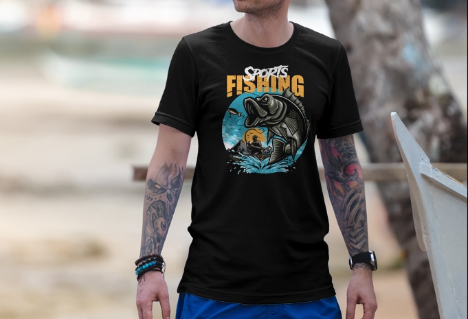 Sport Fishing Vector t-shirt design