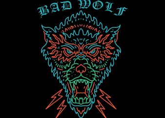 bad wolf tshirt design