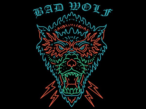 Bad wolf tshirt design
