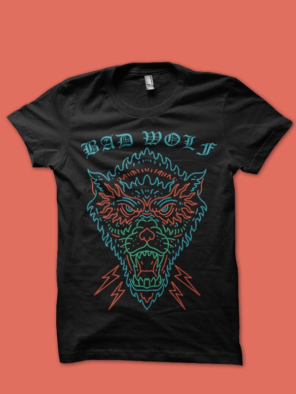 bad wolf tshirt design