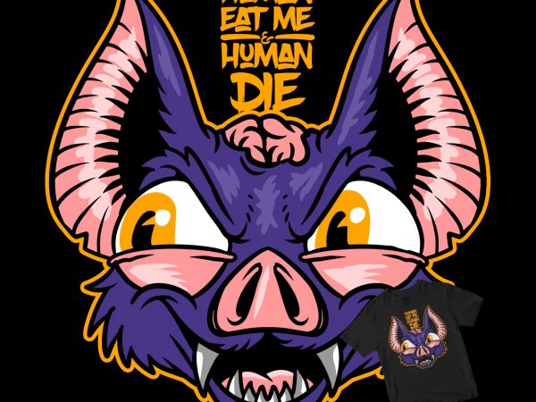 Bat the monster coronavirus t shirt design for purchase