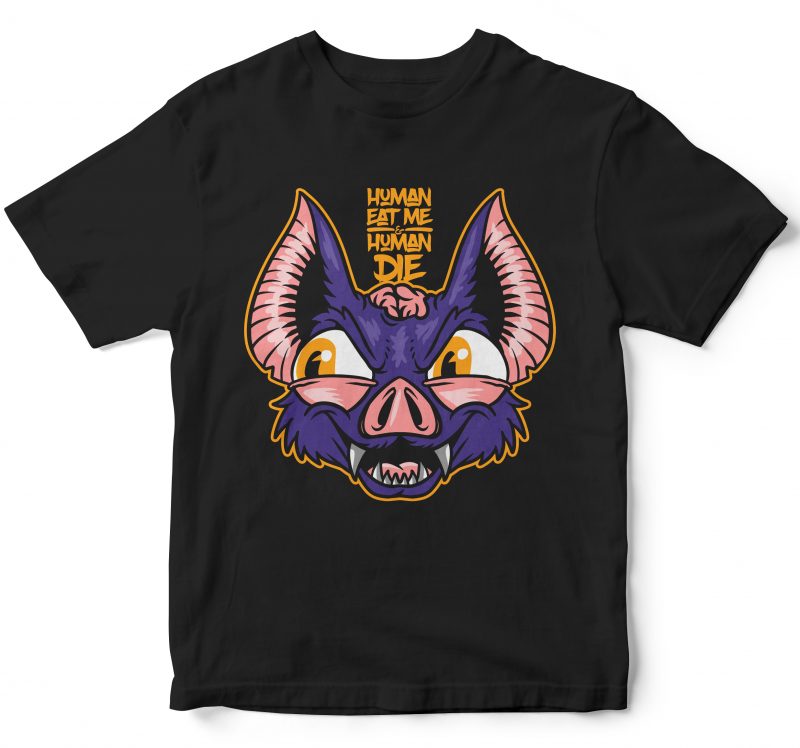 Bat the monster coronavirus t shirt design for purchase
