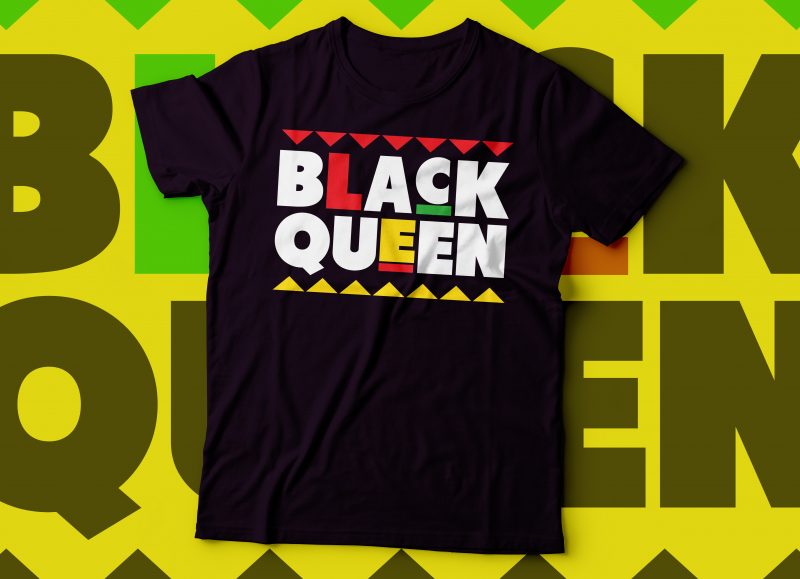 black queen tshirt design