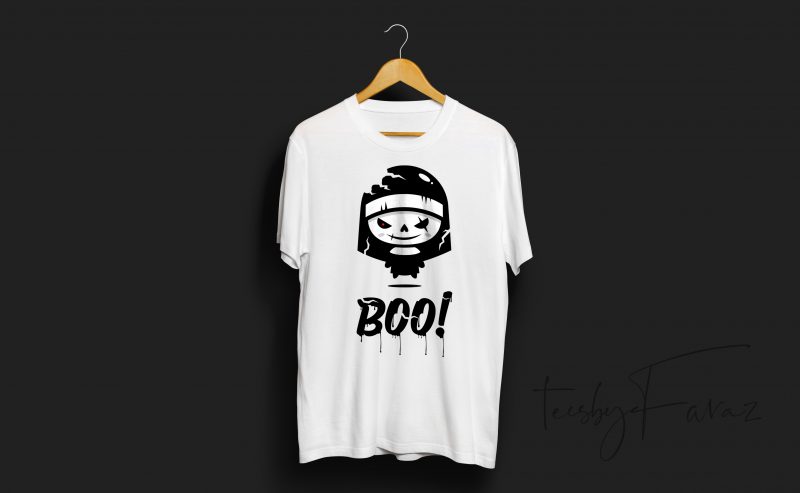 Boo | Horror | Unique | Trendy T Shirt Design