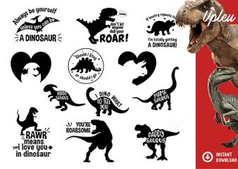Dinosaur Bundle SVG – commercial use t shirt vector illustration