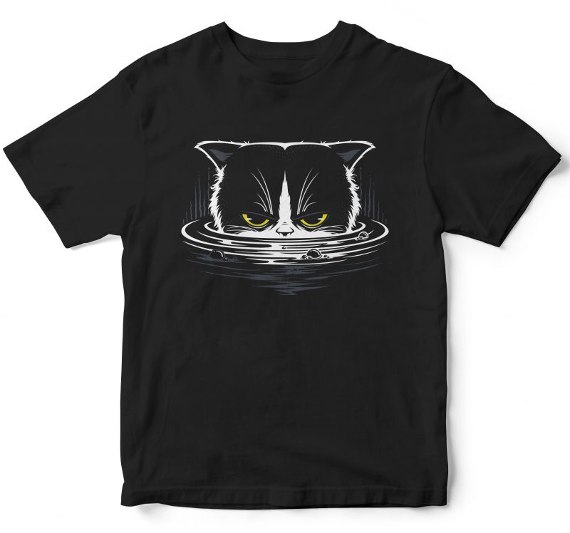DAMN! CAT Funny t-shirt design png