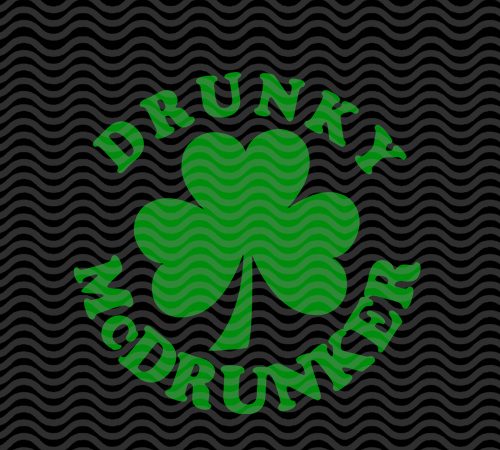 Drunkey mcdrunker, lucky clover, st.patrick’s day eps svg png dxf digital download graphic t-shirt design