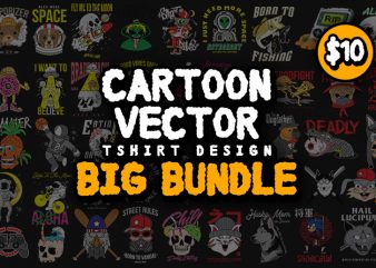 50 Cartoon Vector Tshirt Big Bundle