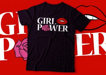 girl power illustration design tshirt | tshirt design