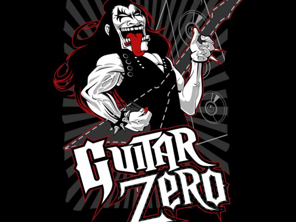 Guitar zero design for t shirt