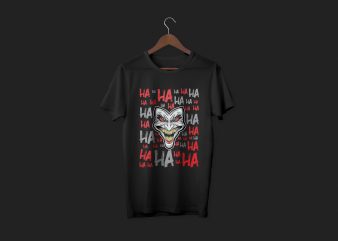 Horror look | Hahahahah | Skull Design | T Shirt Design