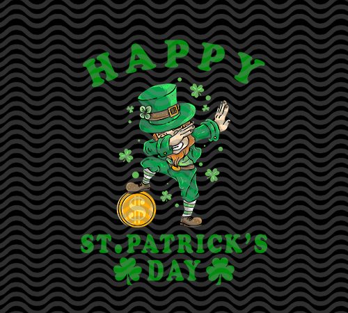 Happy stpatrick’s day dabbing, funny, eps svg png dxf digital download t shirt design for purchase