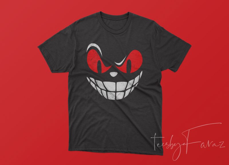 Horror Face Awesome Design | T Shirt Design | Ready to Print