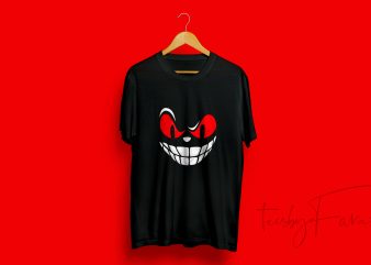 Horror Face Awesome Design | T Shirt Design | Ready to Print
