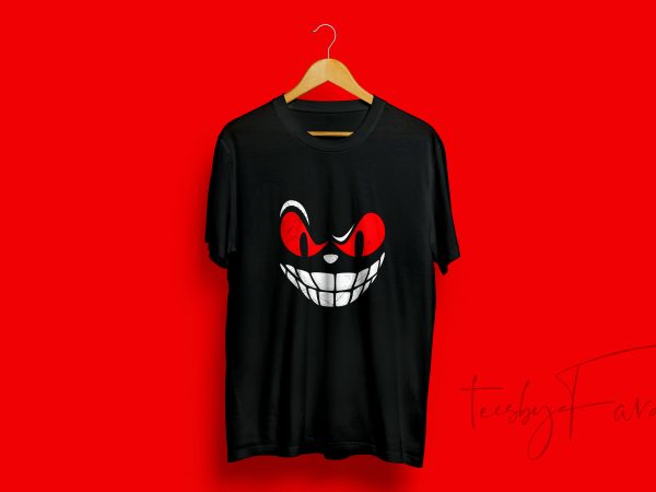 Horror face awesome design | t shirt design | ready to print