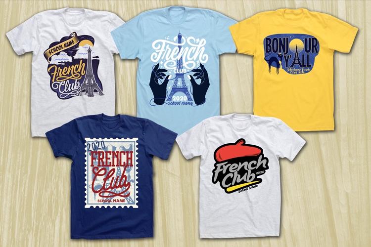 SCHOOL CLUB T-SHIRT BUNDLE design for t shirt t shirt design for printify