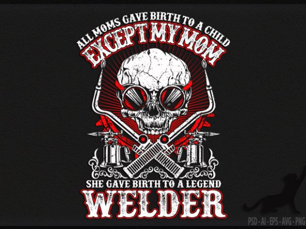 Welder skull design for t shirt