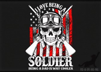 Soldier Cool graphic t-shirt design