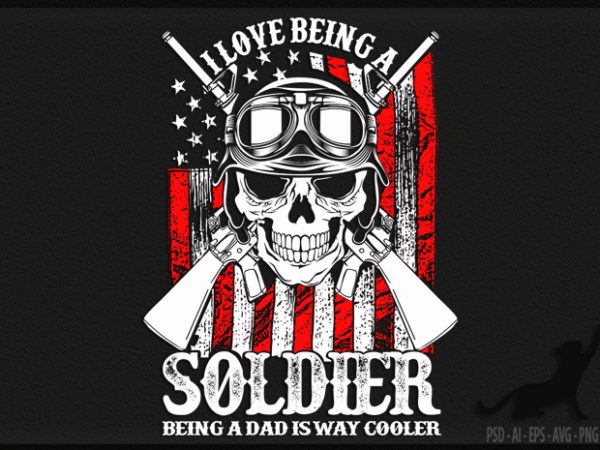 Soldier cool graphic t-shirt design