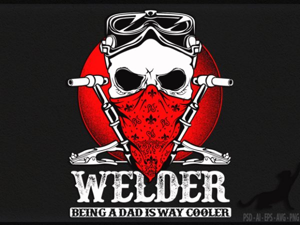 Welder cool print ready t shirt design