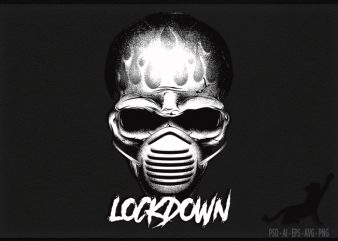 Lockdown t shirt design template