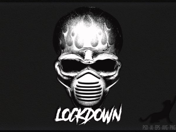 Lockdown t shirt design template