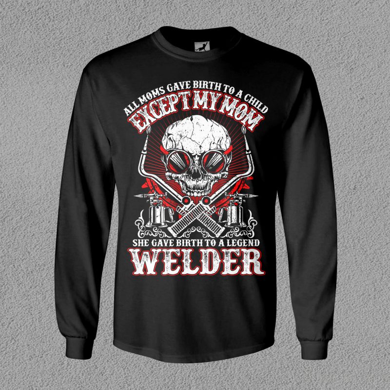 Welder Skull design for t shirt commercial use t shirt designs