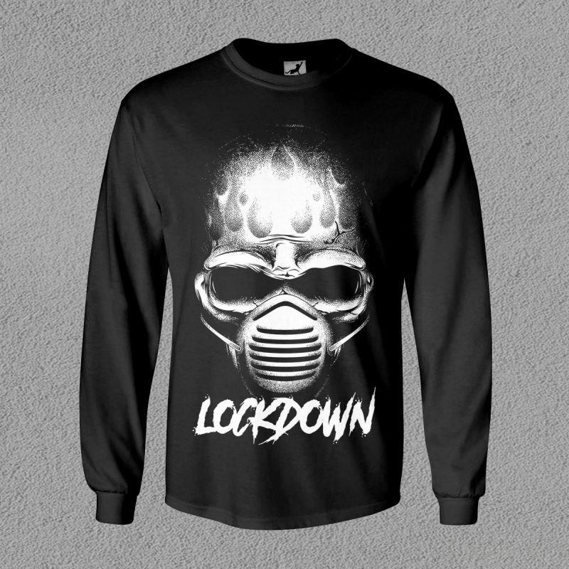 Lockdown t shirt design template