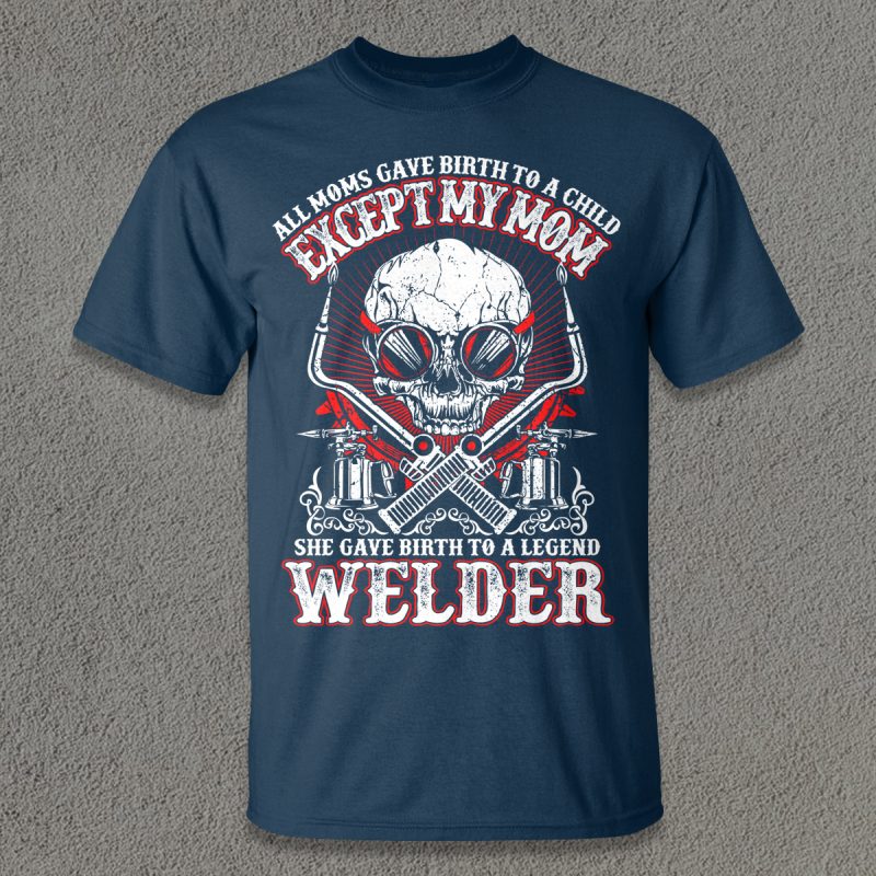 Welder Skull design for t shirt commercial use t shirt designs