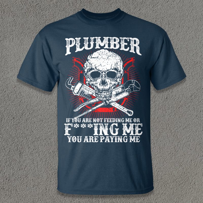 Plumber print ready t shirt design