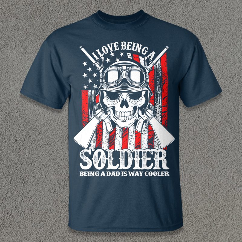 Soldier Cool graphic t-shirt design