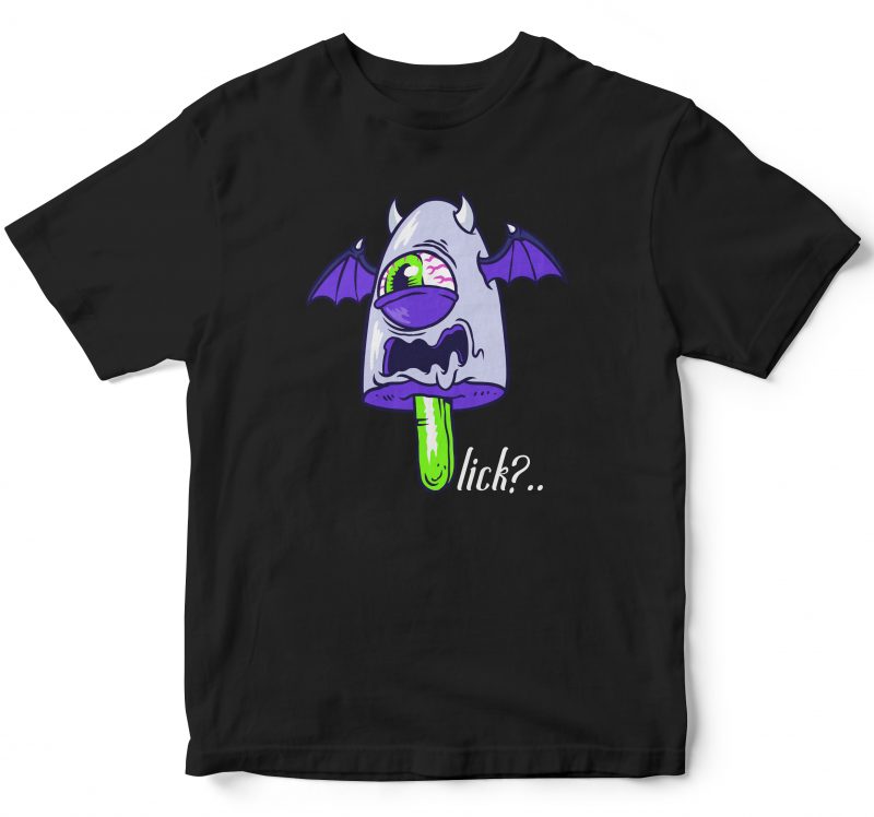 icecream bat monster shirt design png
